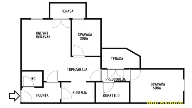 Stan, Dvoiposoban, Prodaja, 64m2, Blok 62, Novi Beograd, Dušana Vukasovića