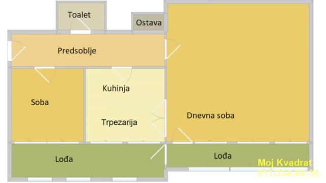 Stan, Jednoiposoban, Prodaja, 53m2, Medaković 2, Voždovac, Radovana Simića Cige