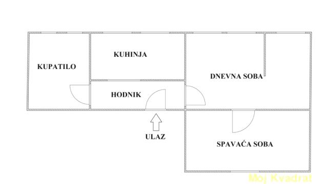 Stan, Dvoiposoban, Prodaja, 43m2, Paviljoni, Novi Beograd, Radoja Dakića