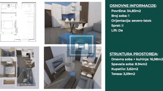 Stan, Jednosoban, Prodaja, 35m2, Aqua park, Gradska lokacija, Jagodina