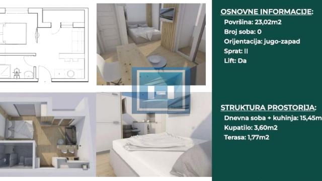 Stan, Garsonjera, Prodaja, 23m2, Aqua park, Gradska lokacija, Jagodina