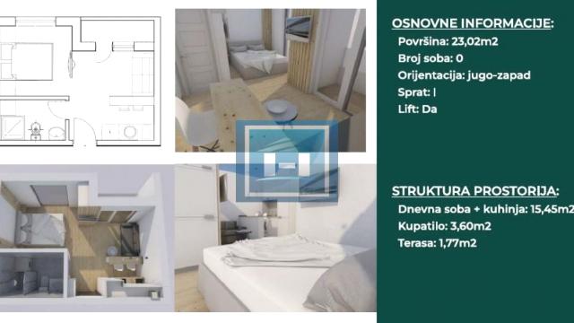 Stan, Garsonjera, Prodaja, 23m2, Aqua park, Gradska lokacija, Jagodina