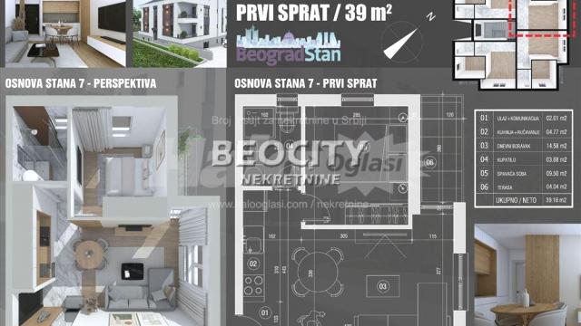 Stan, Dvosoban, Prodaja, 40m2, Miljakovac, Rakovica, Marka Stojkovića