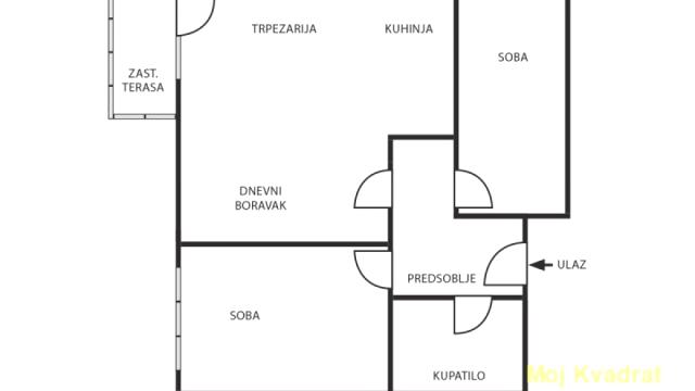 Stan, Trosoban, Prodaja, 61m2, Filmski grad, Čukarica, Kneza Višeslava