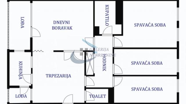 Stan, Troiposoban, Prodaja, 83m2, Cerak vinogradi, Čukarica, Cerski venac