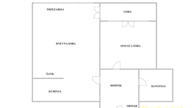 Stan, Jednoiposoban, Prodaja, 49m2, Blok 70 (kineski tržni centar), Novi Beograd, Gandijeva