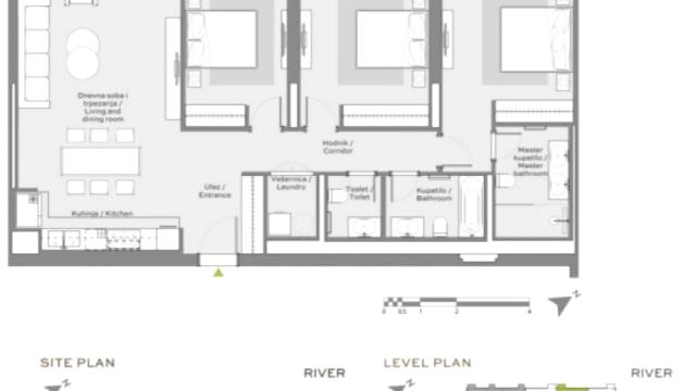 Stan, četvorosoban, Izdavanje, 120m2, Beograd na vodi, Savski venac, Luke Ćelovića Trebinjca