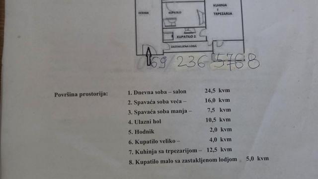 Stan, Trosoban, Izdavanje, 82m2, Vukov Spomenik, Zvezdara, Ruzveltova