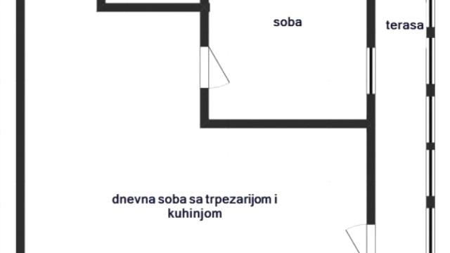 Stan, Dvosoban, Prodaja, 45m2, Kneževac, Rakovica, Kneževačka