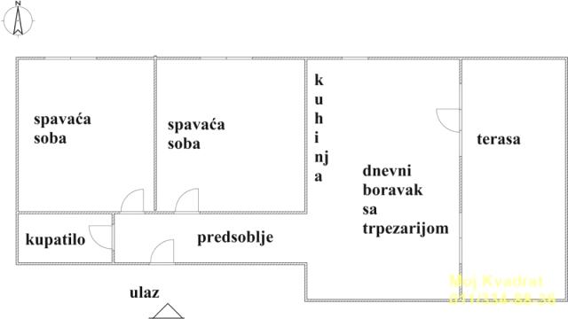 Stan, Dvoiposoban, Prodaja, 80m2, Bulbulder, Zvezdara, Mehmeda Sokolovića