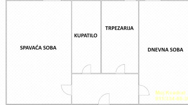 Stan, Dvosoban, Prodaja, 49m2, Karaburma, Palilula, Husinskih rudara