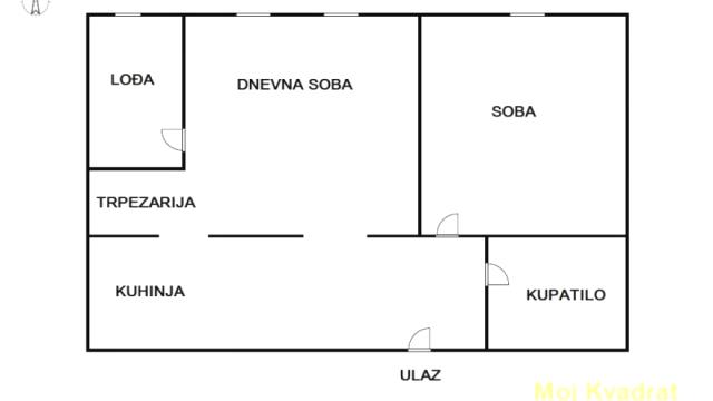 Stan, Dvosoban, Prodaja, 44m2, Dorćol, Stari grad, Žorža Klemansoa