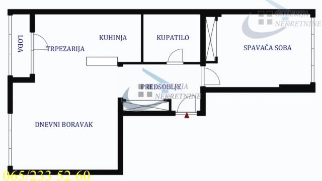 Stan, Dvosoban, Prodaja, 64m2, Krunska, Vračar, Smiljanićeva