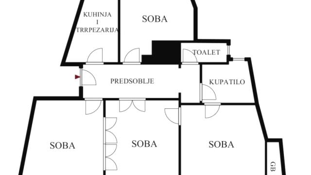Stan, četvorosoban, Prodaja, 120m2, Andrićev venac, Stari grad, Andrićev venac