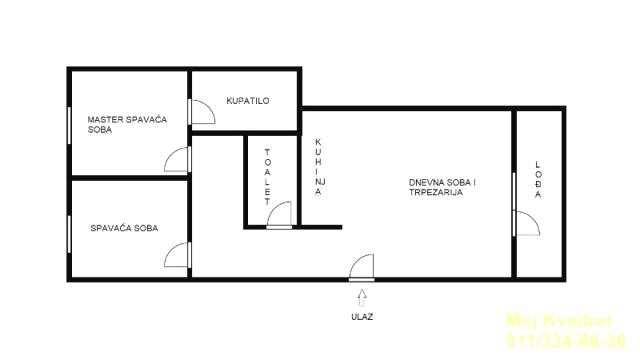 Stan, Trosoban, Prodaja, 75m2, Dorćol, Stari grad, Bulevar vojvode Bojovića