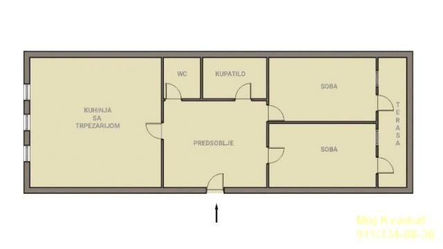 Stan, Dvosoban, Prodaja, 65m2, Botanička bašta, Palilula, Šantićeva