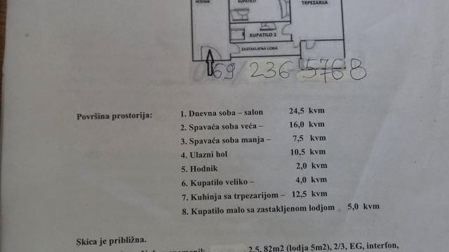Stan, Trosoban, Izdavanje, 82m2, Vukov Spomenik, Zvezdara, Ruzveltova