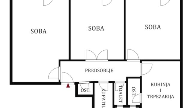 Stan, Trosoban, Prodaja, 98m2, Palilulska pijaca, Palilula, Stanoja Glavaša