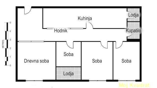 Stan, Troiposoban, Prodaja, 75m2, Banjica, Voždovac, Crnotravska