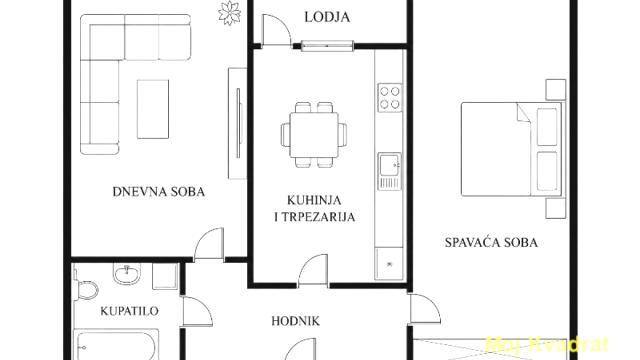 Stan, Dvosoban, Prodaja, 51m2, Banovo brdo, Čukarica, Petra Mećave