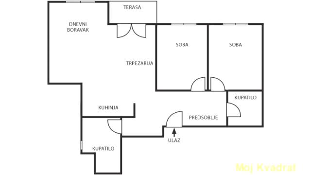 Stan, Dvoiposoban, Prodaja, 67m2, Djeram pijaca, Zvezdara, Đevđelijska