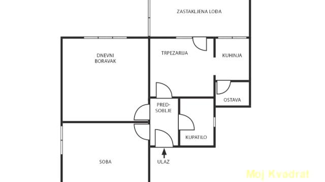 Stan, Dvosoban, Prodaja, 55m2, Karaburma, Palilula, Patrisa Lumumbe
