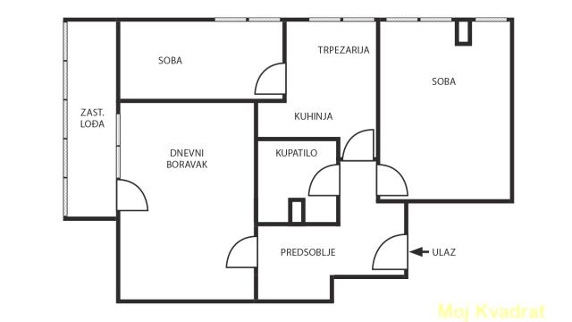 Stan, Dvoiposoban, Prodaja, 57m2, Konjarnik, Voždovac, Milića Rakića