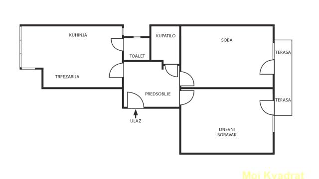 Stan, Dvosoban, Prodaja, 65m2, Botanička bašta, Palilula, Šantićeva