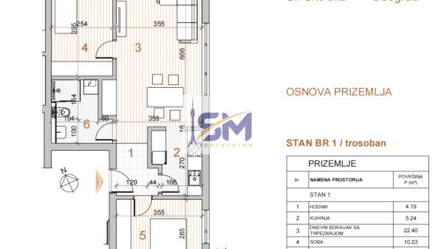 Stan, Trosoban, Prodaja, 58m2, Sremčica, Čukarica, Školska