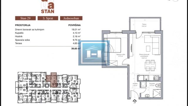 Stan, Jednosoban, Prodaja, 40m2, Levač, Gradska lokacija, Jagodina