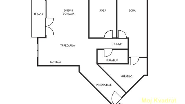 Stan, Trosoban, Prodaja, 82m2, Centar, Savski venac, Bulevar Vudroa Vilsona