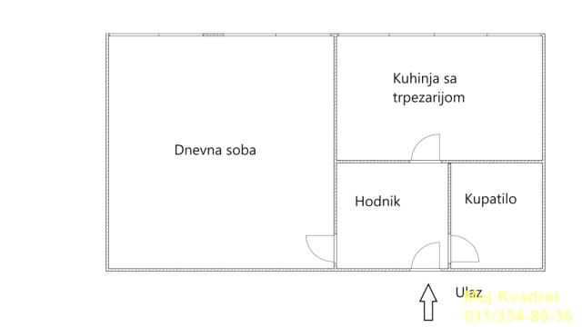 Stan, Jednosoban, Prodaja, 34m2, Šumice, Voždovac, Ustanička