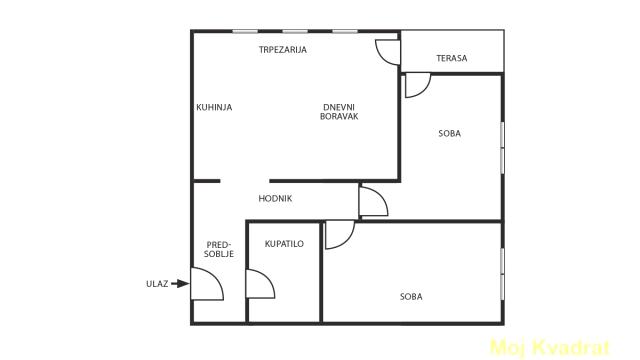 Stan, Dvoiposoban, Prodaja, 54m2, Olimp, Zvezdara, Milana Rakića