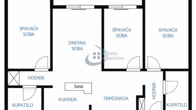 Stan, četvorosoban, Izdavanje, 102m2, Crveni krst, Vračar, Gročanska