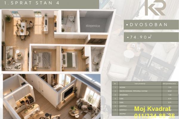 prodaja, stanova,
cukovac-zemun-beograd, 1133716, trosoban-dobanovacka