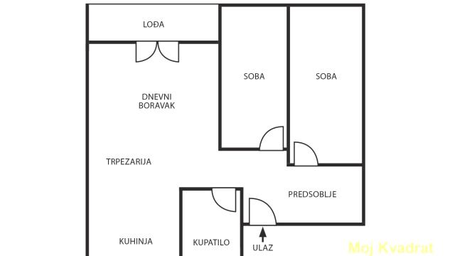 Stan, Trosoban, Prodaja, 63m2, Cvetkova pijaca, Zvezdara, Beograd