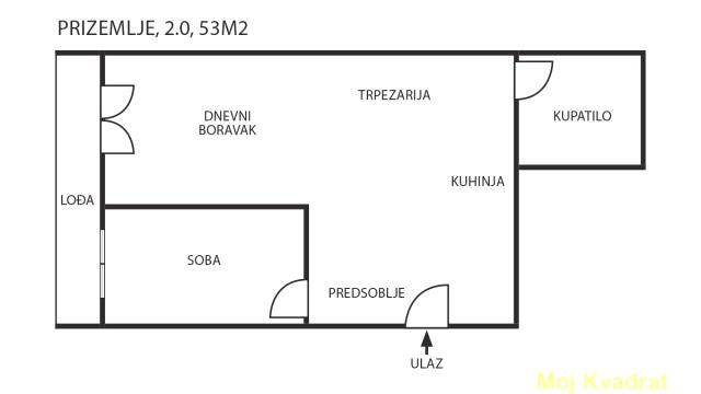 Stan, Dvosoban, Prodaja, 53m2, Cvetkova pijaca, Zvezdara, Beograd