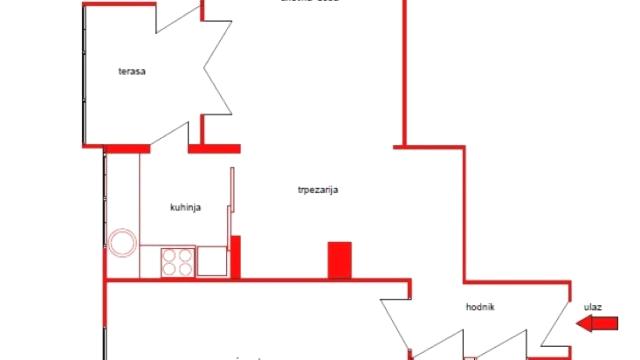 Stan, Dvosoban, Prodaja, 65m2, Blok 70 (kineski tržni centar), Novi Beograd, Jurija Gagarina