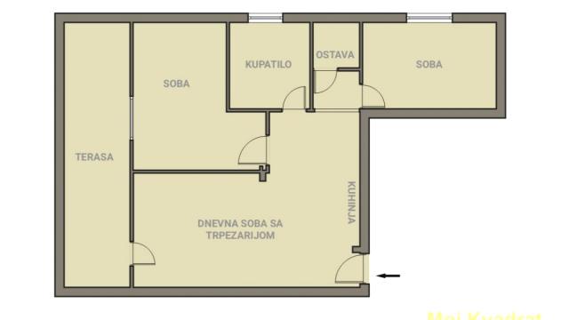Stan, Dvoiposoban, Prodaja, 56m2, Cvetkova pijaca, Zvezdara, Živka Davidovića