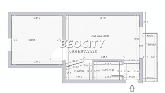 Stan, Dvosoban, Prodaja, 45m2, Altina, Zemun, Abebe Bikile
