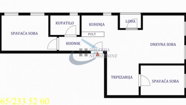 Stan, Trosoban, Prodaja, 62m2, Voždovačka crkva, Voždovac, Gostivarska