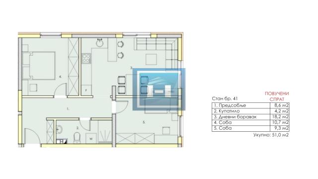 Stan, Jednoiposoban, Prodaja, 51m2, Centar, Gradska lokacija, Jagodina
