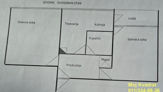 Stan, Dvosoban, Prodaja, 67m2, Konjarnik, Voždovac, Dr Zore Ilić Obradović