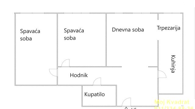 Stan, Dvoiposoban, Prodaja, 55m2, Blok 4 (Politehnička akademija), Novi Beograd, Bulevar Zorana Đinđića