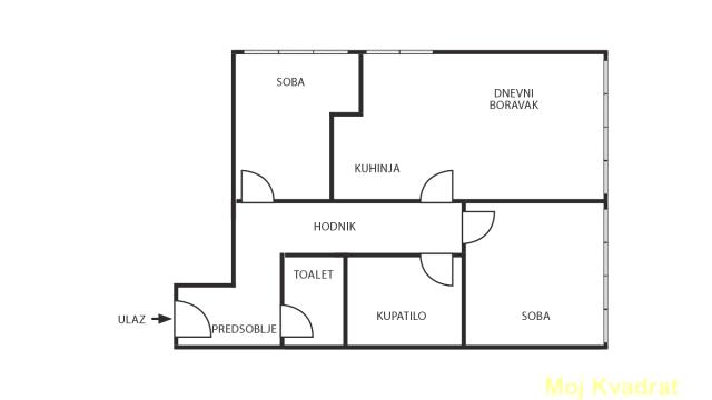 Stan, Dvoiposoban, Prodaja, 60m2, Hotel Jugoslavija, Novi Beograd, Bulevar Nikole Tesle