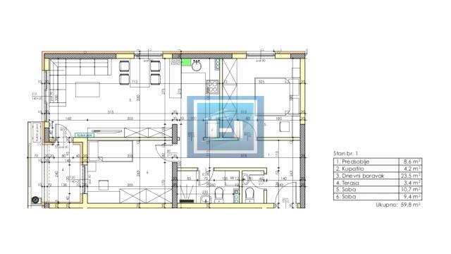 Stan, Dvosoban, Prodaja, 60m2, Vašarište, Gradska lokacija, Jagodina