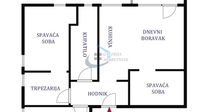 Stan, Dvoiposoban, Prodaja, 45m2, Karaburma, Palilula, Ane Frank